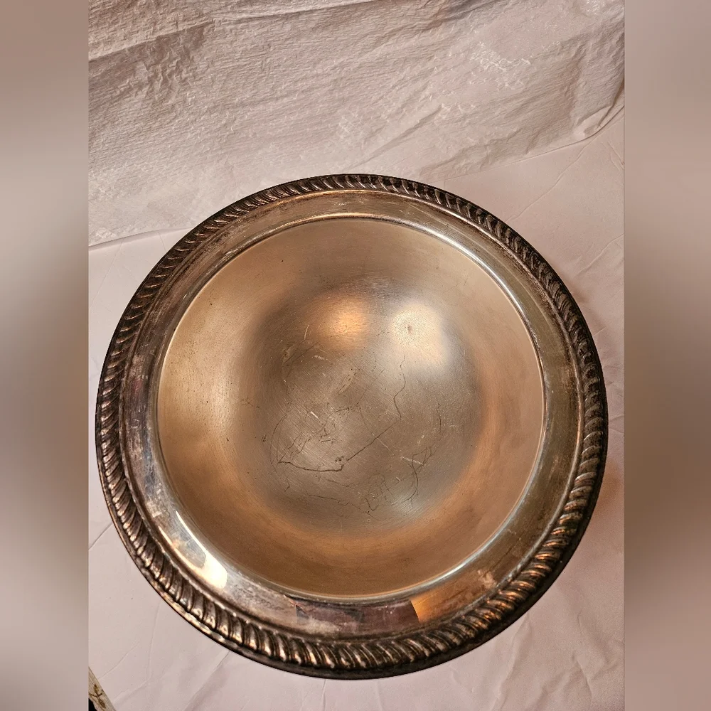 Vintage Silver Plated Serving Dish with Lid Silv 1158 Antique